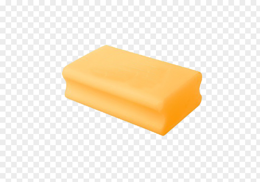Yellow Rectangular Laundry Soap PNG