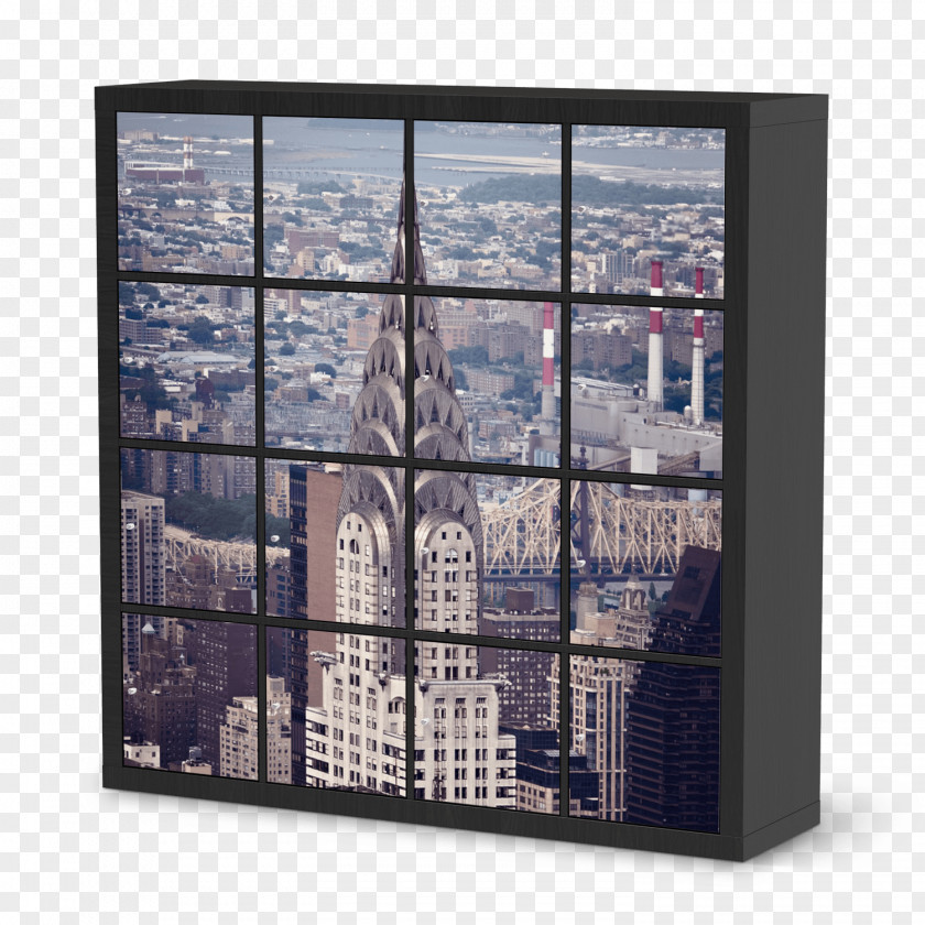 Chrysler Building Window Display Case Glass Door PNG