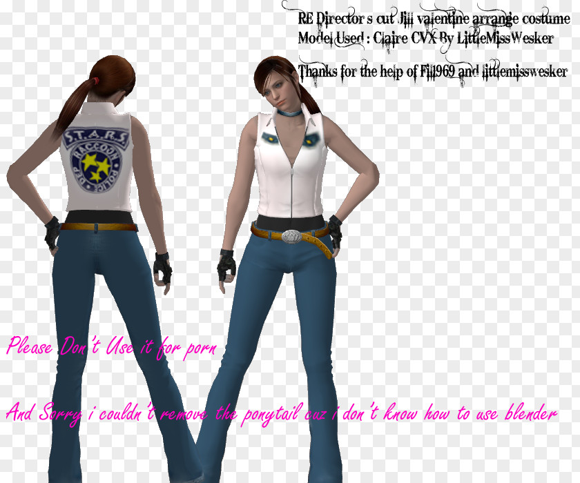 Director Cut Resident Evil Claire Redfield Jill Valentine Chris Costume PNG