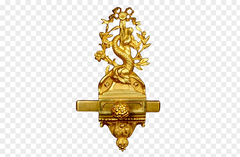 Louis XVI Style Serrurerie Quinze Espagnolette Brass PNG