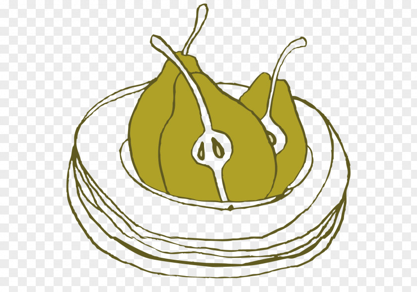 Pear Dish Yellow Clip Art PNG