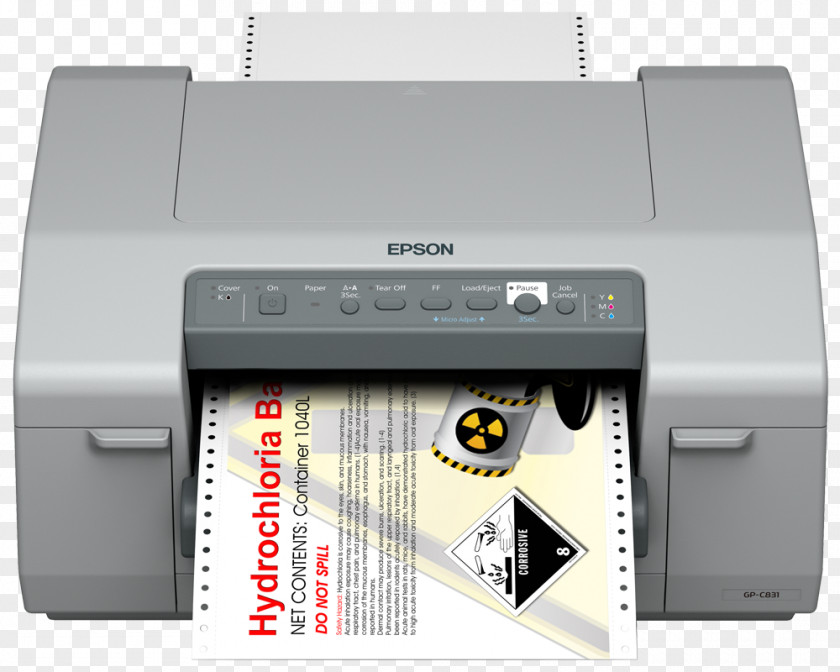 Printer Label Epson Inkjet Printing PNG