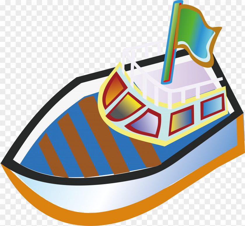 Cartoon Boat Design Drawing PNG