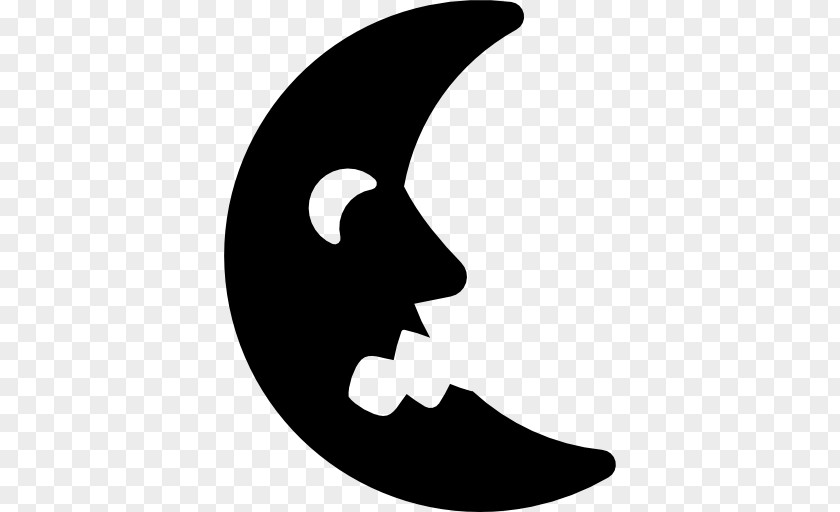 Frightening Black Silhouette White Line Clip Art PNG