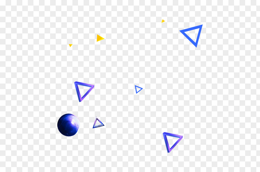 Round Blue Triangle Geometry PNG