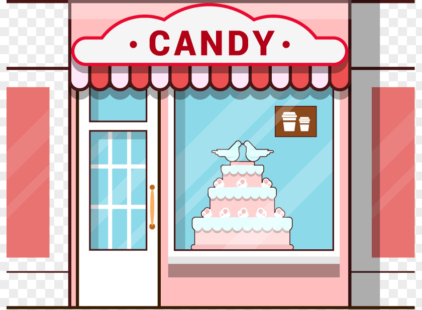 Vector Cake Candy Store Sweets Mania Illustration PNG