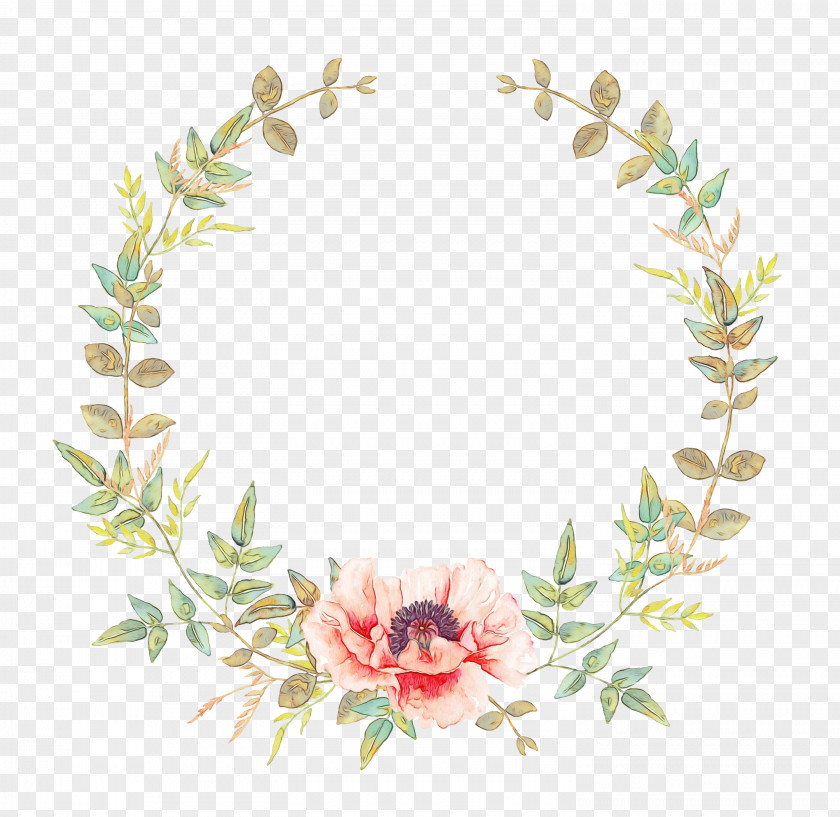 Watercolor Painting Wreath Illustration Vector Graphics Flower PNG