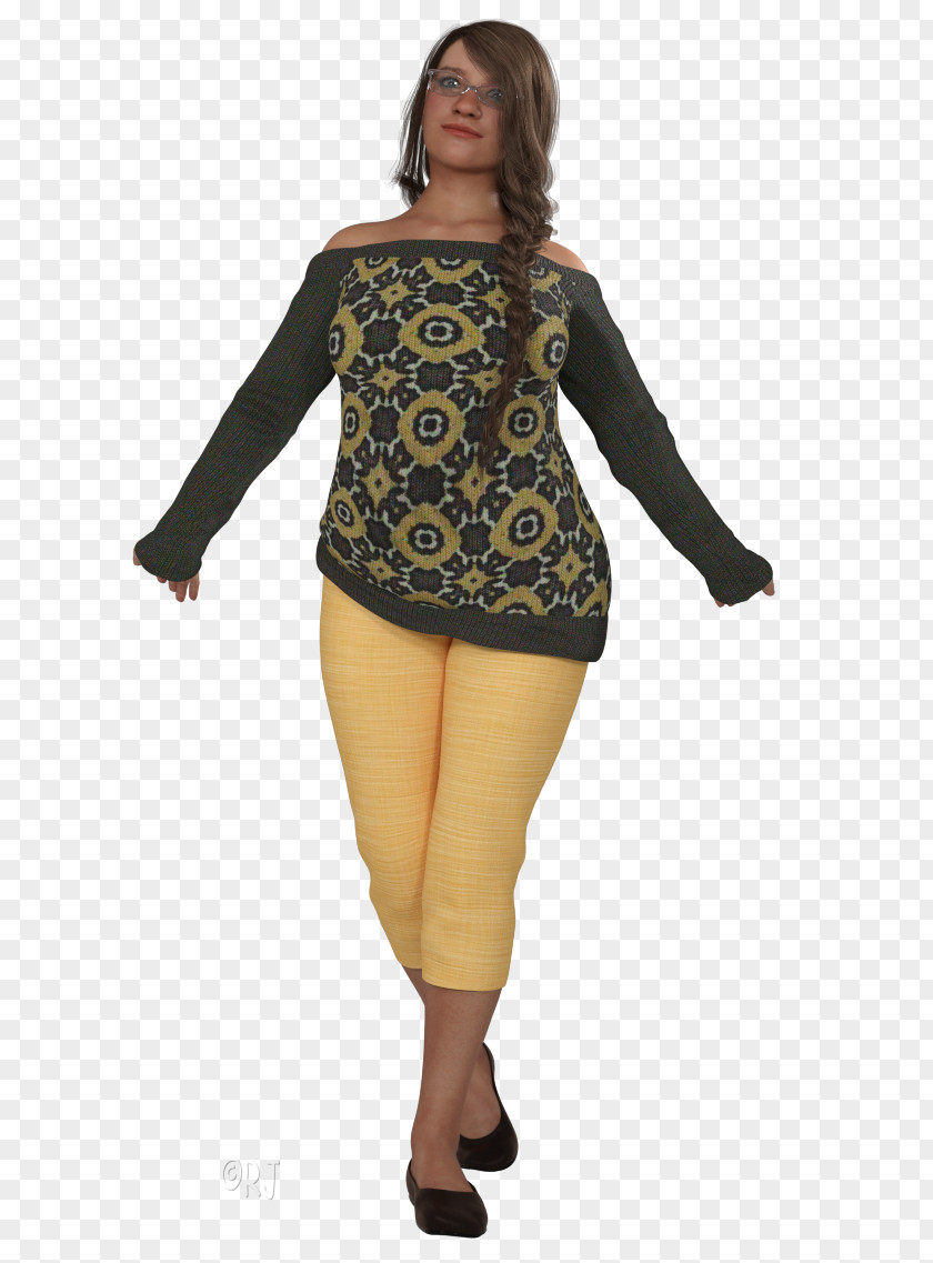 Autumn Town Sleeve Shoulder Top Costume PNG