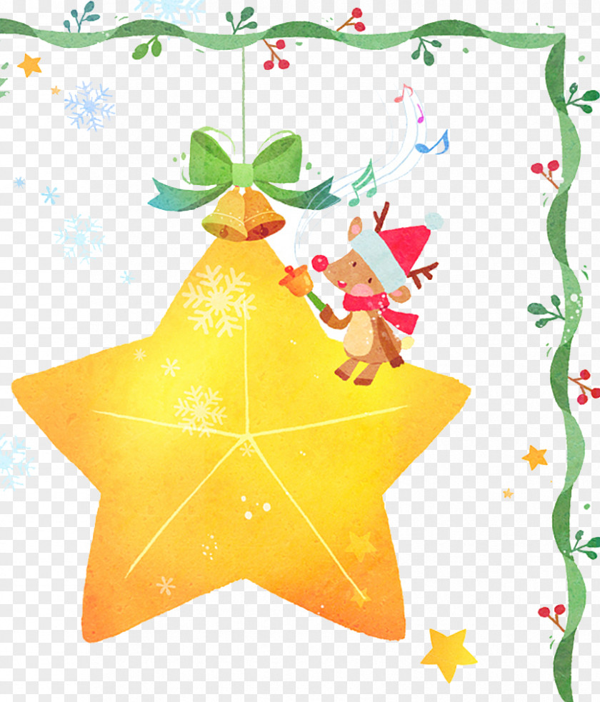 Christmas Five Pointed Star Illustration PNG