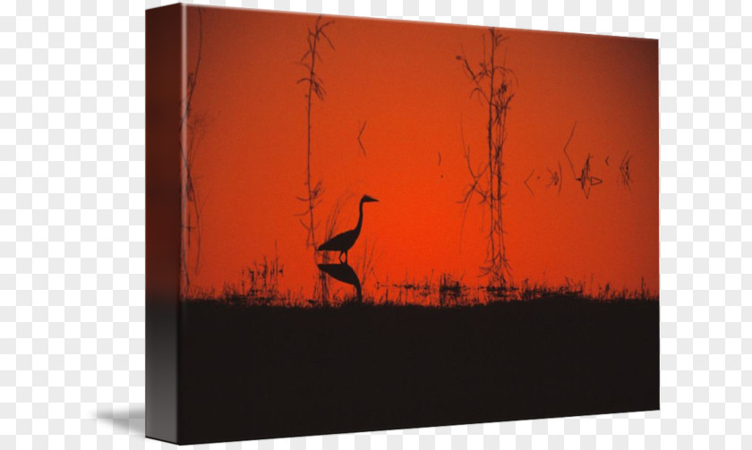Egret Poster Design Painting Silhouette PNG