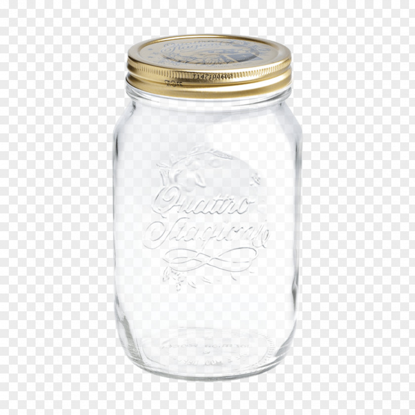 Glass Jar Mason Pizza Quattro Stagioni Lid PNG