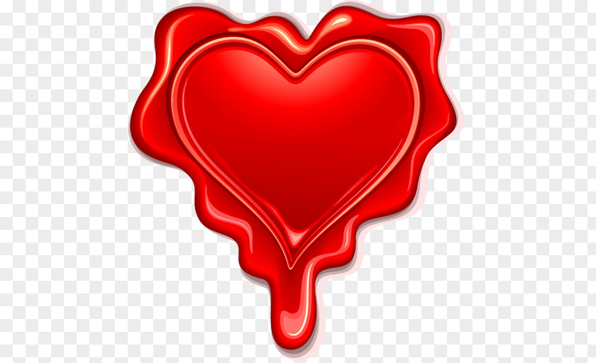 Heart Sealing Wax Clip Art PNG