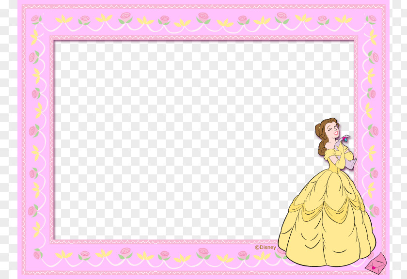 Lovely Princess Pink Frame Template Picture Pattern PNG