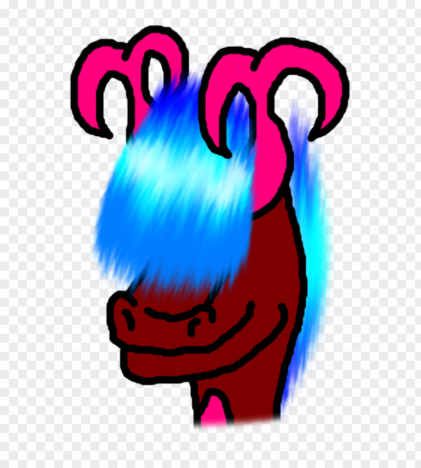 Shiny Hair Cartoon Pink M Character Clip Art PNG