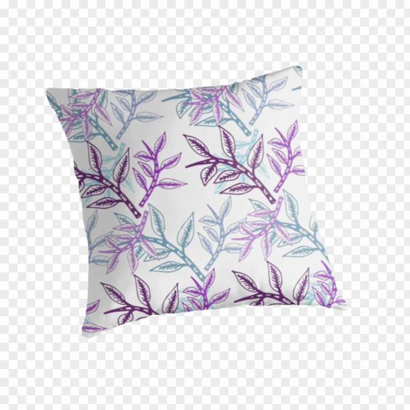 Boho Pattern Throw Pillows Lavender Lilac Cushion Violet PNG