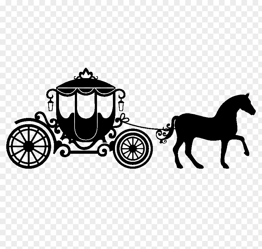 Castle Princess Cinderella Carriage Silhouette PNG