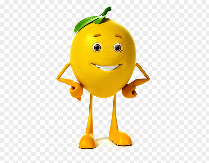 Lemon Villain Drop Illustration PNG