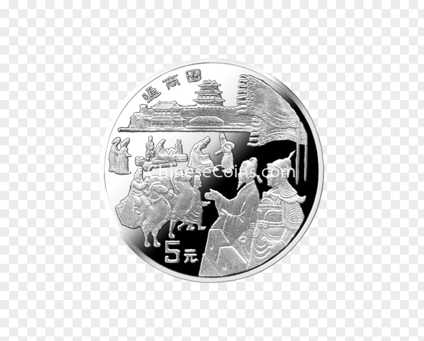 Silk Road Coin Silver White PNG
