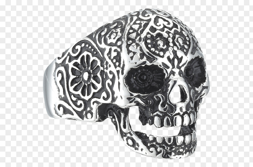 Skull Ring Engraving Calavera Jewellery PNG