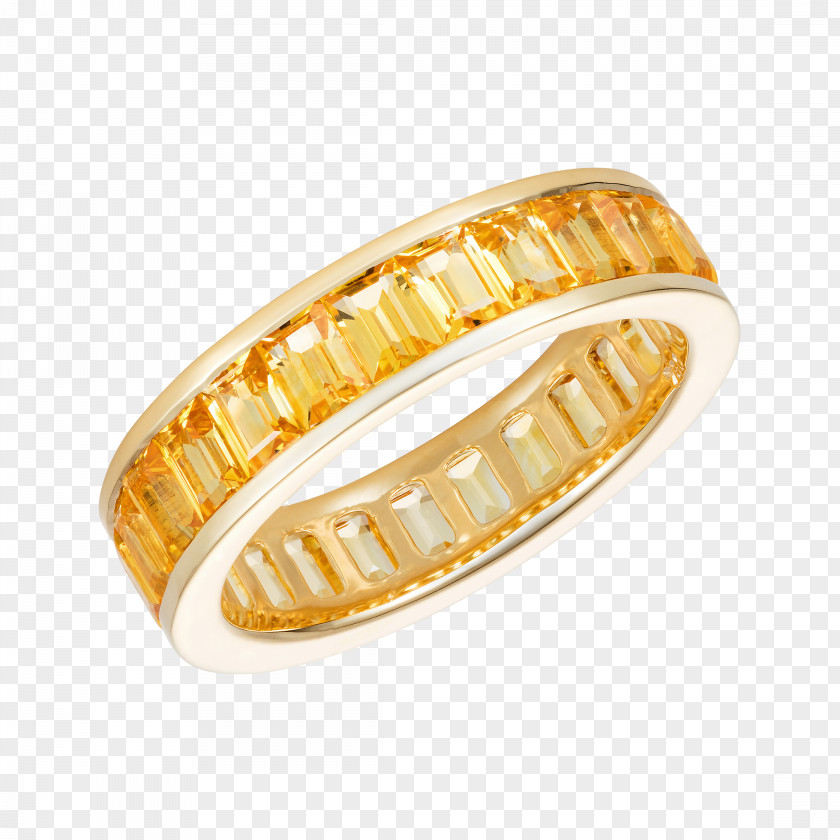 Yellow Ring Eternity Gemstone Sapphire Wedding PNG