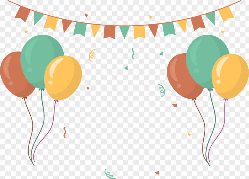 Balloon Banner Party Decorative The 3rd Birthday Puppy PNG
