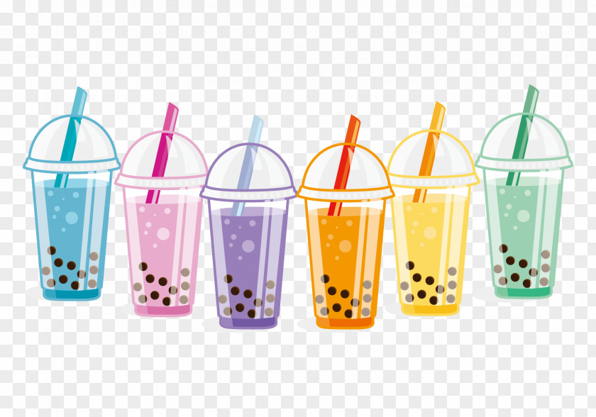 Color Pearl Fruit Tea Bubble Milkshake PNG