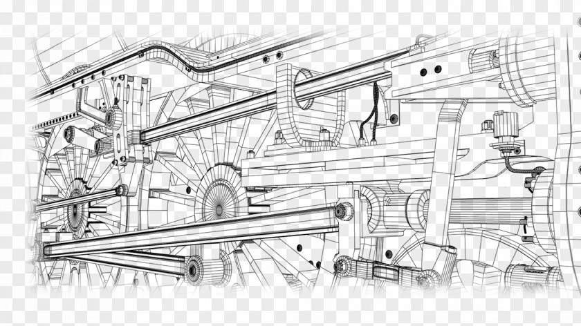 Design Engineering Line Art Sketch PNG