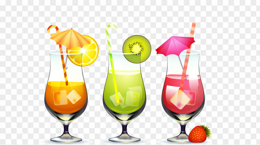 Ice Fruit Cocktail Apple Juice Drink PNG