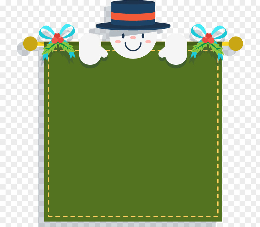 Vector Snowman Decoration Textbox Picture Frame Text Box PNG