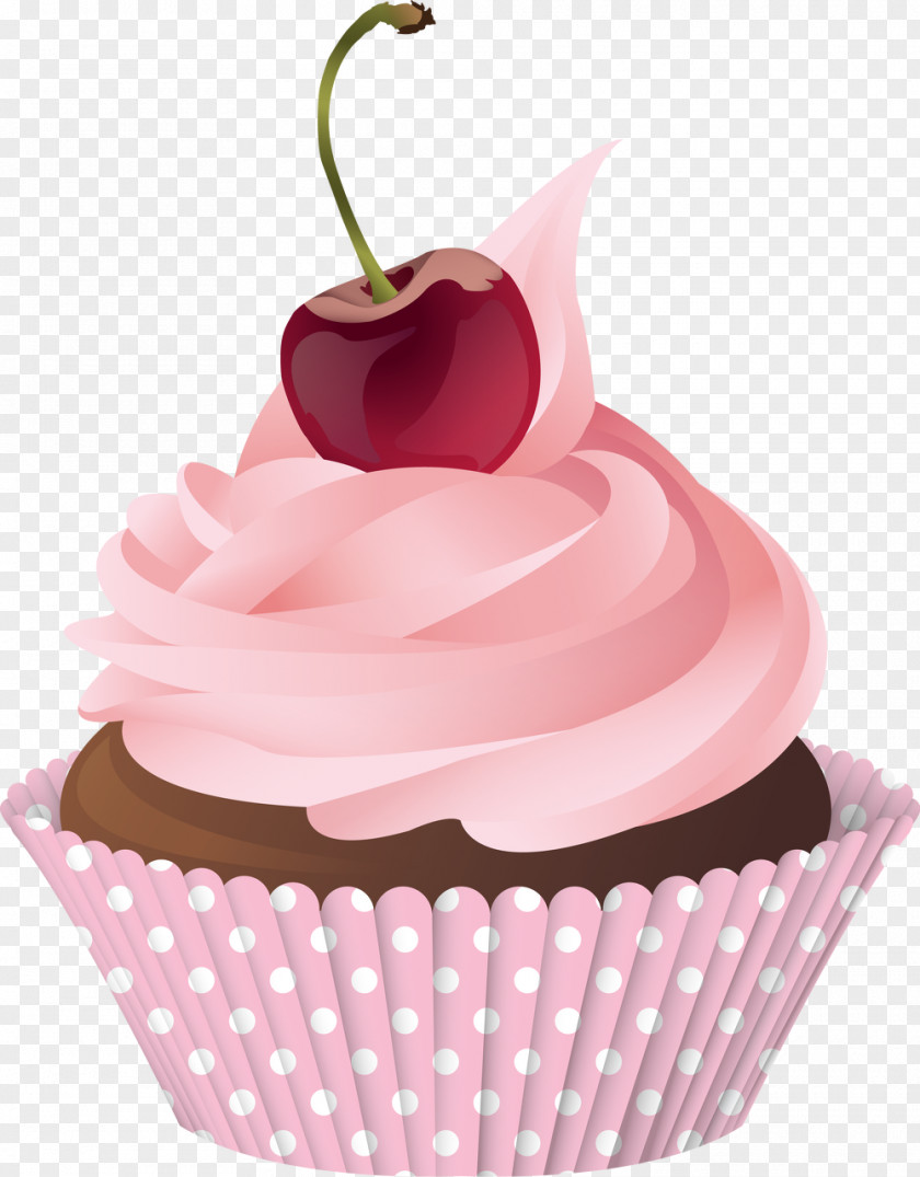 Cherry Cake Cupcake Birthday Muffin Bakery Streusel PNG