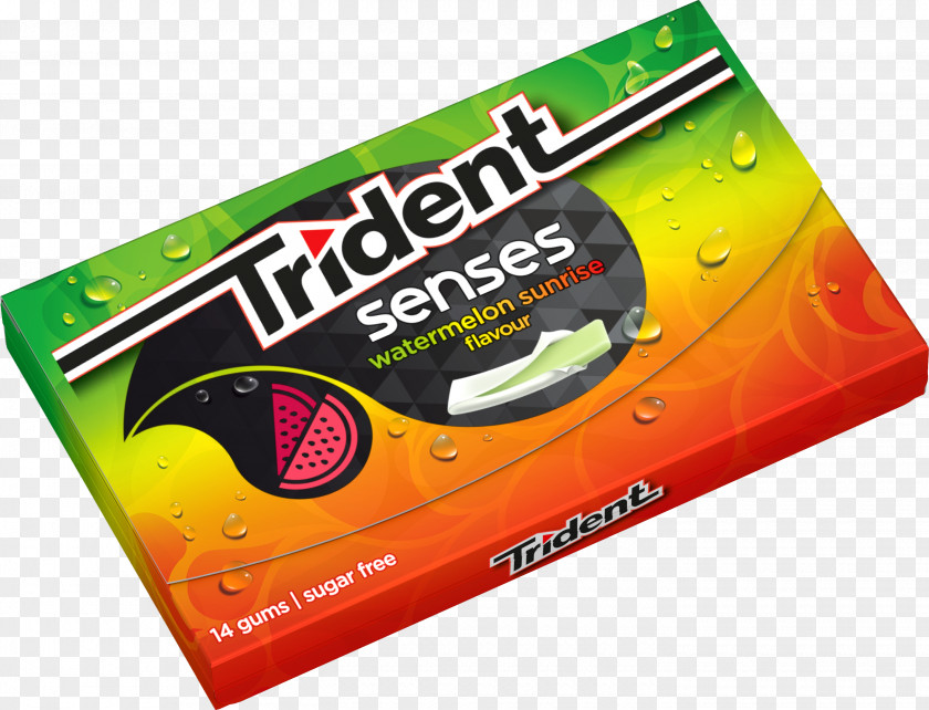 Chewing Gum Trident Watermelon Brand Chupa Chups PNG
