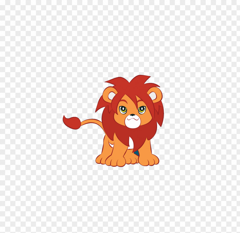 Cute Little Lion Tiger Cartoon Clip Art PNG