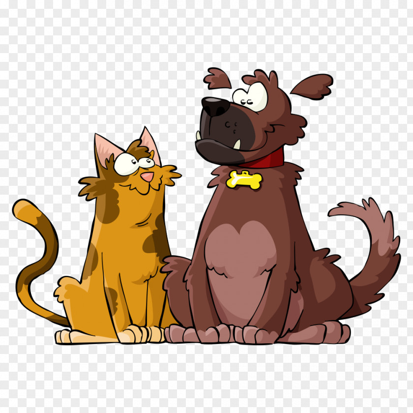 Vector Creative Dog Cat Mouse Illustration PNG