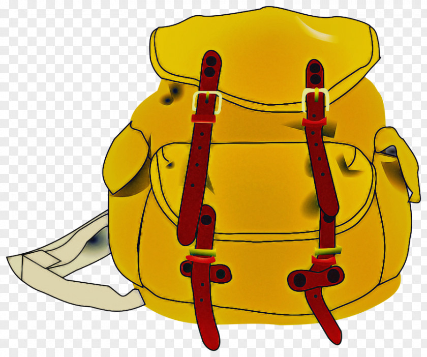 Yellow Bag Backpack PNG