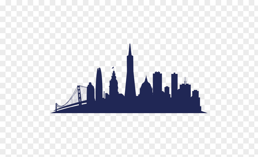 CITY San Francisco Skyline Silhouette PNG