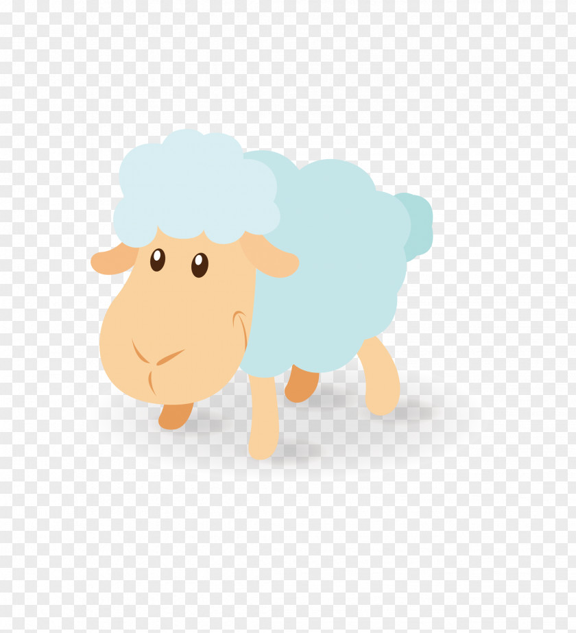 Cute Sheep Cartoon Vector Material Lovely Clip Art PNG
