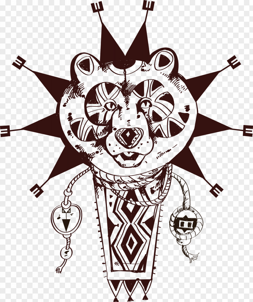 Native Americans In The United States Tattoo Tribe Symbol PNG in the Symbol, Decorative Bear Totem clipart PNG
