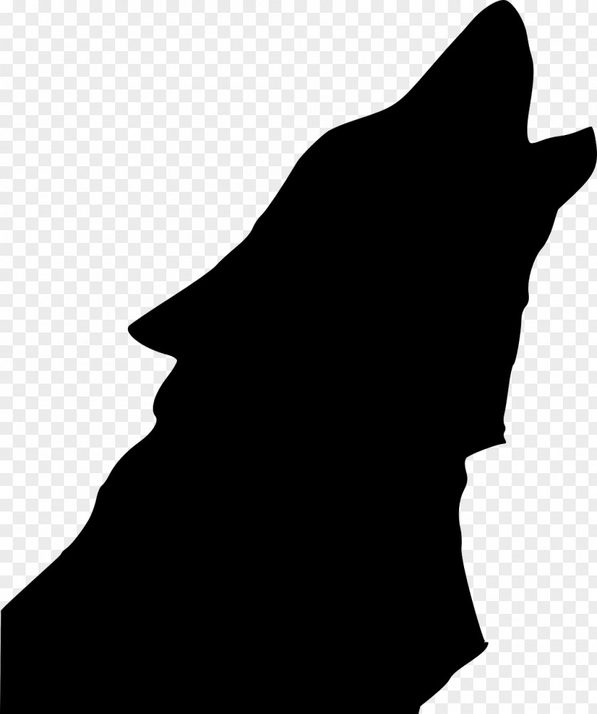 Silhouette Gray Wolf Clip Art PNG