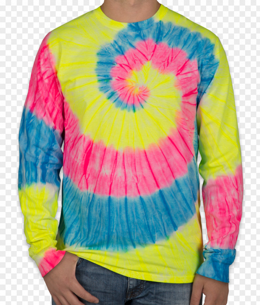 T-shirt Long-sleeved Tie-dye Clothing PNG