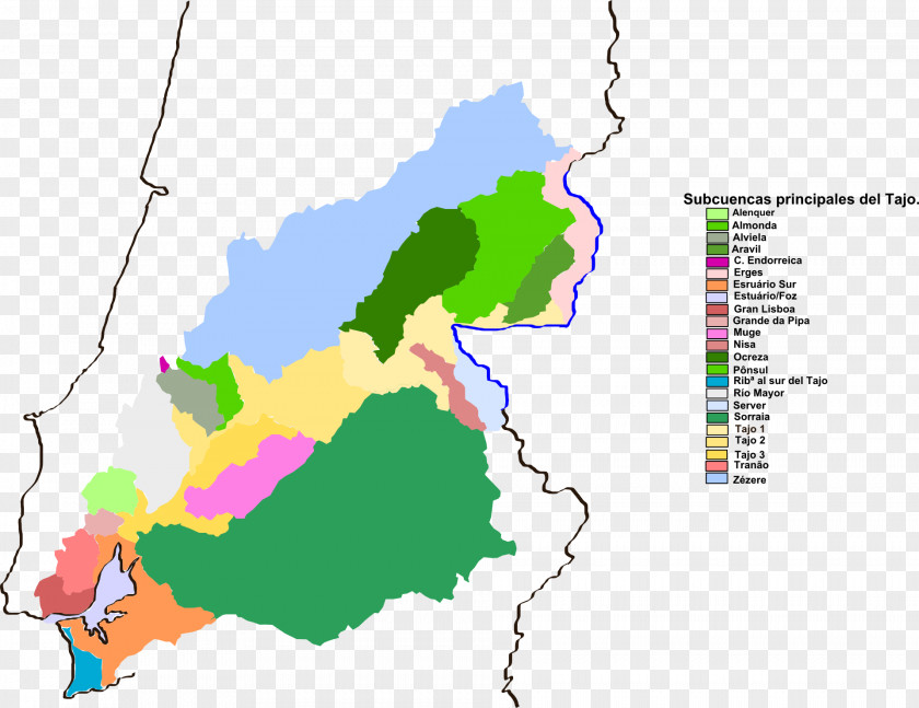Map Tagus Basin Douro Bacia Hidrográfica Do Guadiana Drainage PNG