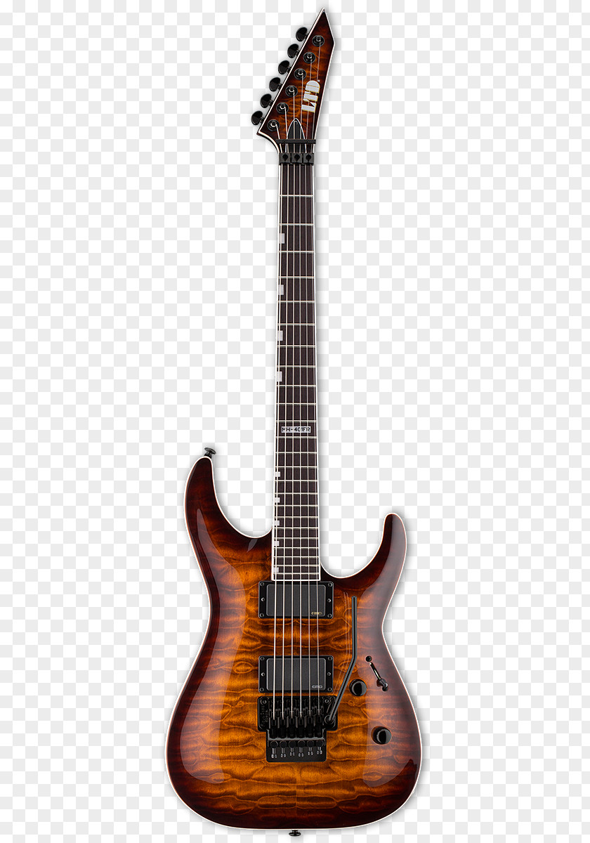 Ltd Electric Guitar Sunburst ESP Guitars Seven-string LTD M Series Baritone PNG