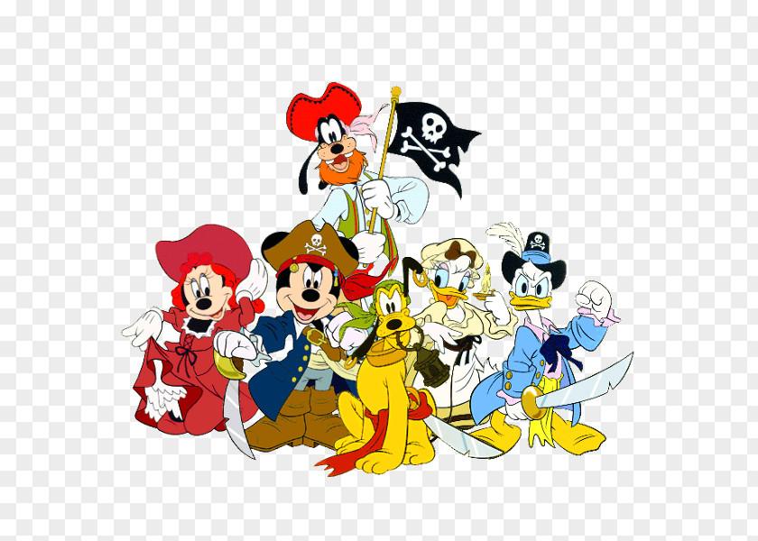 Mickey Mouse Minnie Donald Duck Pluto Piracy PNG