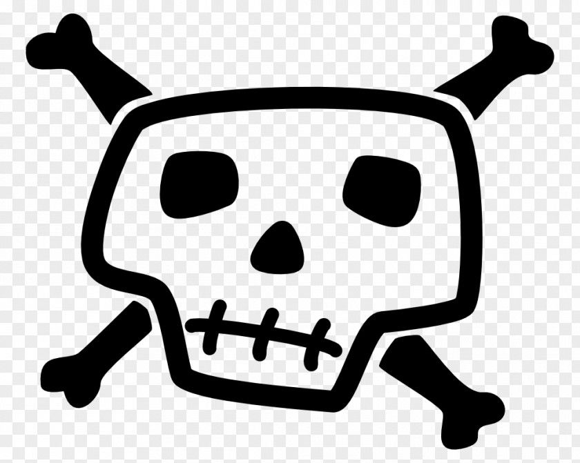 Skull And Bones Crossbones Drawing PNG