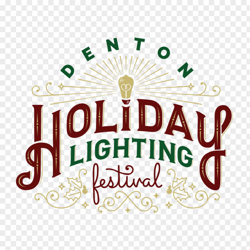 Early May Bank Holiday Discover Denton Welcome Center Co. Christmas Lights Logo Festival PNG