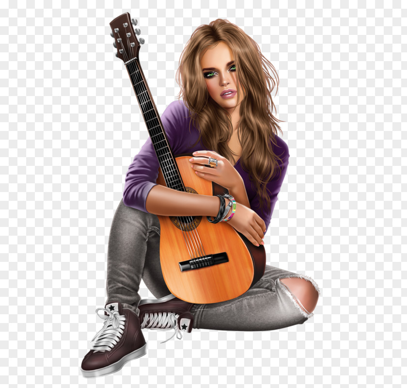 Girl Music Woman Drawing Guitar PNG Guitar, girl clipart PNG