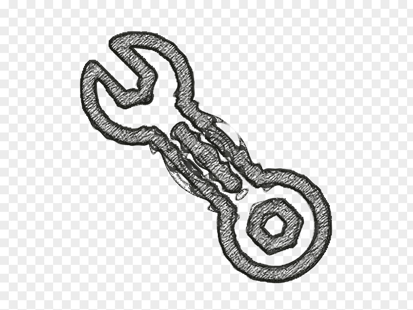 Metal Chain Key Icon Tool PNG
