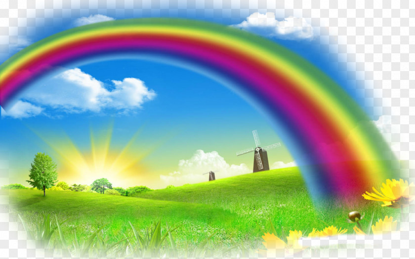 Rainbow Desktop Wallpaper Nature High-definition Television PNG