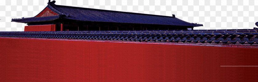 Red Walls And Black Tiles Palace Room Creative Wall Facade Roof PNG