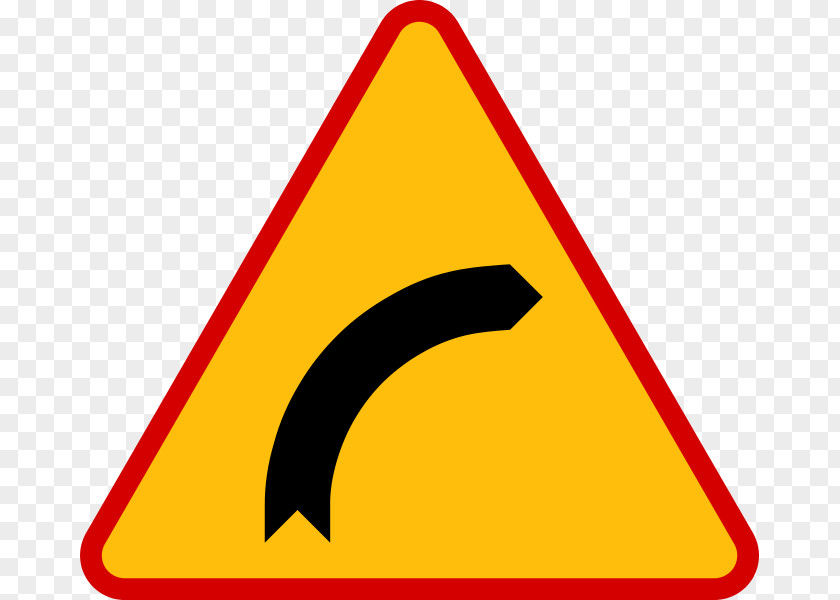 Road Poland Traffic Sign Bourbaki Dangerous Bend Symbol PNG