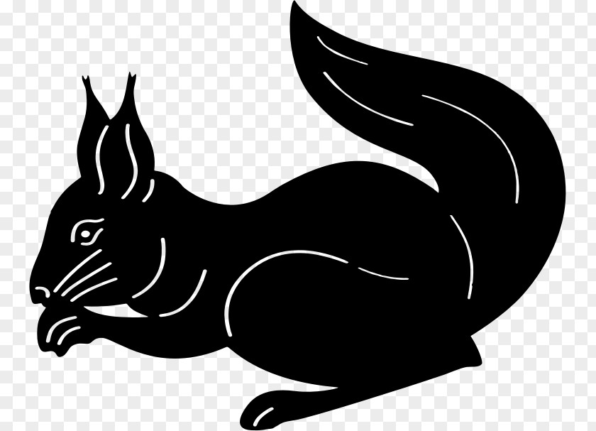 Silhouette Whiskers Squirrel Clip Art PNG